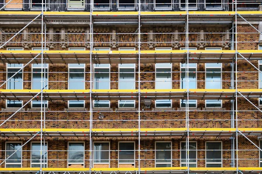 Foto van een renovatieproject in de woningbouw